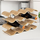 NNEDSZ Wooden Wave Wine Rack/Creative Home Grape Wine Holder Shelf Cabinet/Bottle Rack