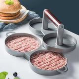 NNEDSZ Double Burger Press Hamburger Maker Non Stick Aluminium Beef Patty Meat BBQ