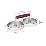 NNEDSZ Double Burger Press Hamburger Maker Non Stick Aluminium Beef Patty Meat BBQ