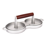 NNEDSZ Double Burger Press Hamburger Maker Non Stick Aluminium Beef Patty Meat BBQ