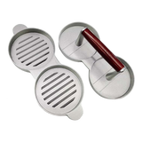 NNEDSZ Double Burger Press Hamburger Maker Non Stick Aluminium Beef Patty Meat BBQ