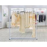 NNEDSZ Commercial Clothing Garment Rack Retail Shop White