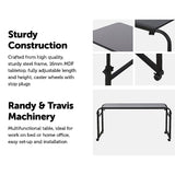 NNEDSZ Overbed Table Work Laptop Desk with Wheels