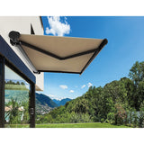 NNEDSZ 5.5m x 3.0m Retractable Folding Arm Awning Heavy Duty Full Cassette Motorised