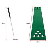 NNEDSZ Golf Beer Pong Game Toy Set Green Golf Putting Matt with 2 Putters, 6 Balls
