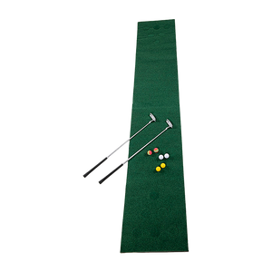 NNEDSZ Golf Beer Pong Game Toy Set Green Golf Putting Matt with 2 Putters, 6 Balls