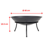 NNEDSZ Cast Iron Fire Bowl Traditional Log Fire Pit Outdoor Heating Camp Site Barbecue