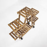 NNEDSZ Wood Plant Stand Indoor Outdoor Carbonized Triangle Corner Plant Rack