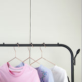 NNEDSZ Closet Organizer Metal Garment Rack Portable Clothes Hanger Storage Shoes Rack Black