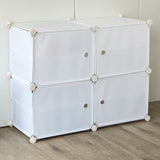 NNEDSZ White Cube DIY Shoe Cabinet Rack Storage Portable Stackable Organiser Stand