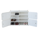 NNEDSZ White Cube DIY Shoe Cabinet Rack Storage Portable Stackable Organiser Stand
