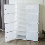 NNEDSZ White Cube DIY Shoe Cabinet Rack Storage Portable Stackable Organiser Stand