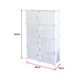 NNEDSZ White Cube DIY Shoe Cabinet Rack Storage Portable Stackable Organiser Stand