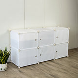 NNEDSZ White Cube DIY Shoe Cabinet Rack Storage Portable Stackable Organiser Stand