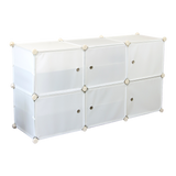 NNEDSZ White Cube DIY Shoe Cabinet Rack Storage Portable Stackable Organiser Stand