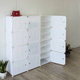 NNEDSZ White Cube DIY Shoe Cabinet Rack Storage Portable Stackable Organiser Stand