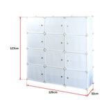 NNEDSZ White Cube DIY Shoe Cabinet Rack Storage Portable Stackable Organiser Stand