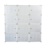 NNEDSZ White Cube DIY Shoe Cabinet Rack Storage Portable Stackable Organiser Stand