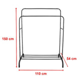 NNEDSZ Heavy Metal Double Clothes Rail Hanging Rack Garment Display Stand Storage Shelf