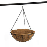 NNEDSZ 4 X Large Garden Hanging Basket With Coir Liner & Chain Flower Plant Pots Baskets