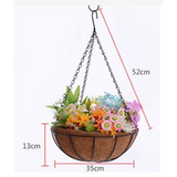 NNEDSZ 4 X Large Garden Hanging Basket With Coir Liner & Chain Flower Plant Pots Baskets