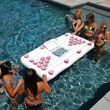 NNEDSZ Big PVC Inflatable Beer Pong Raft Floating Pool Party Pong Game Table Lounge Toy