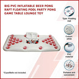 NNEDSZ Big PVC Inflatable Beer Pong Raft Floating Pool Party Pong Game Table Lounge Toy