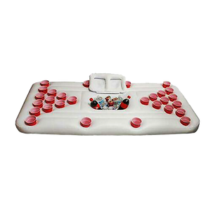 NNEDSZ Big PVC Inflatable Beer Pong Raft Floating Pool Party Pong Game Table Lounge Toy
