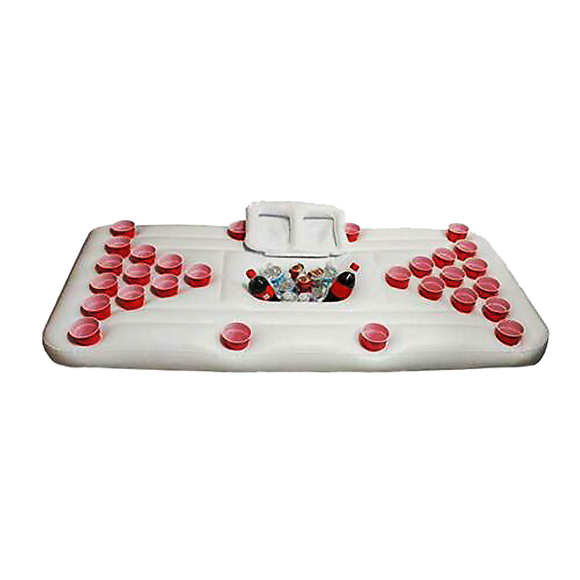 NNEDSZ Big PVC Inflatable Beer Pong Raft Floating Pool Party Pong Game Table Lounge Toy