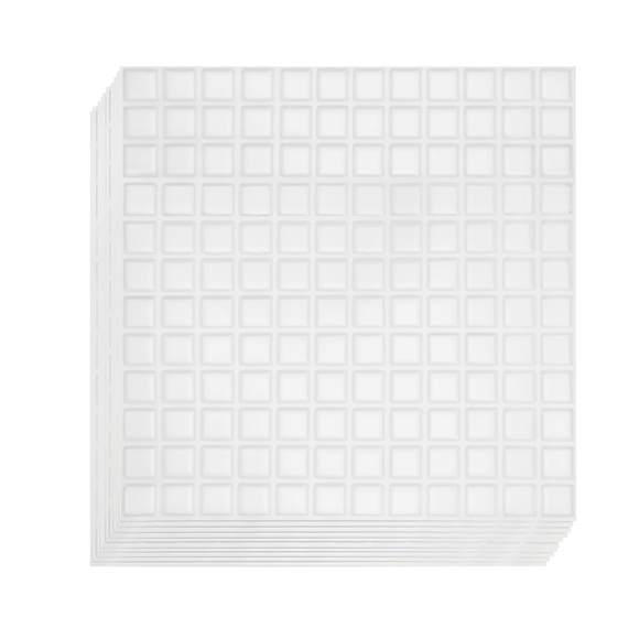 NNEDSZ Tiles 3D Peel and Stick Wall Tile Stereoscopic Crystal White (30cm x 30cm x 10 sheets)