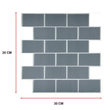NNEDSZ Tiles 3D Peel and Stick Wall Tile Dark Grey (30cm x 30cm x 10 sheets)