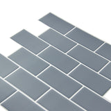 NNEDSZ Tiles 3D Peel and Stick Wall Tile Dark Grey (30cm x 30cm x 10 sheets)