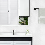 NNEDSZ Tiles 3D Peel and Stick Wall Tile Herringbone White (30cm x 30cm x 10 sheets)