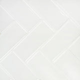 NNEDSZ Tiles 3D Peel and Stick Wall Tile Herringbone White (30cm x 30cm x 10 sheets)