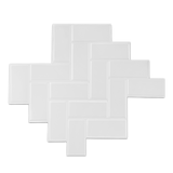 NNEDSZ Tiles 3D Peel and Stick Wall Tile Herringbone White (30cm x 30cm x 10 sheets)