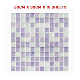 NNEDSZ Tiles 3D Peel and Stick Wall Tile Crystal Mosaic (30cm x 30cm x 10 sheets)