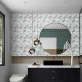 NNEDSZ Tiles 3D Peel and Stick Wall Tile Fish Scale Mosaic (30cm x 30cm x 10 sheets)