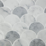 NNEDSZ Tiles 3D Peel and Stick Wall Tile Fish Scale Mosaic (30cm x 30cm x 10 sheets)