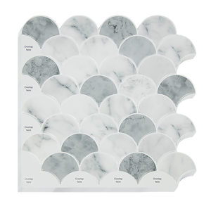 NNEDSZ Tiles 3D Peel and Stick Wall Tile Fish Scale Mosaic (30cm x 30cm x 10 sheets)