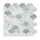 NNEDSZ Tiles 3D Peel and Stick Wall Tile Fish Scale Mosaic (30cm x 30cm x 10 sheets)