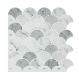 NNEDSZ Tiles 3D Peel and Stick Wall Tile Fish Scale Mosaic (30cm x 30cm x 10 sheets)