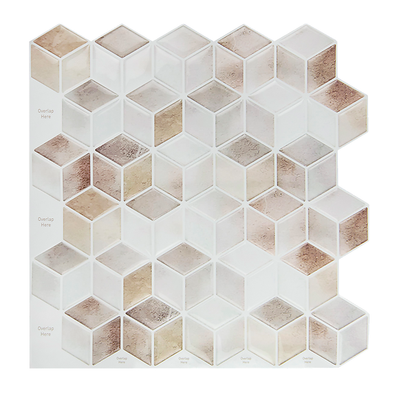NNEDSZ Tiles 3D Peel and Stick Wall Tile Shell Mosaic (30cm x 30cm x 10 sheets)