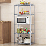 NNEDSZ 5 Tier Chrome Metal Storage Rack Shelving Wire Shelf