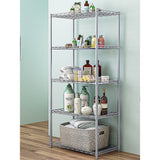 NNEDSZ 5 Tier Chrome Metal Storage Rack Shelving Wire Shelf