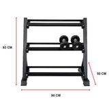 NNEDSZ Dumbbell Rack Storage Stand Hex Weight Heavy Duty 3 Tier Wide Home Gym Fitness