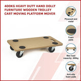 NNEDSZ 200kg Heavy Duty Hand Dolly Furniture Wooden Trolley Cart Moving Platform Mover