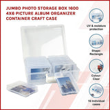 NNEDSZ Jumbo Photo Storage Box 1600 4x6 Picture Album Organizer Container Craft Case