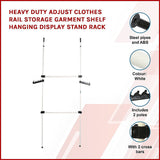 NNEDSZ Heavy Duty Adjust Clothes Rail Storage Garment Shelf Hanging Display Stand Rack
