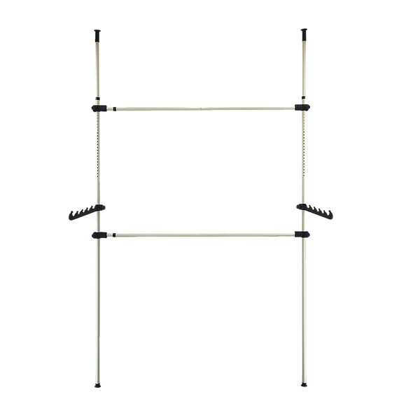 NNEDSZ Heavy Duty Adjust Clothes Rail Storage Garment Shelf Hanging Display Stand Rack