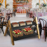 NNEDSZ Party 2 Tier Cake Stand Slate Wedding Tiered Serving Stand Afternoon Tea
